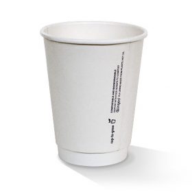 Bio_Packaging_WA_Greenmark_Perth_Paper_Takeaway_Packaging_Supplier_12oz PLA coated DW Cup / Plain White