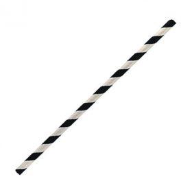 Bio_Packaging_WA_Greenmark_Perth_Food_Takeaway_Packaging_6mm Standard Paper Straw Stripe Black