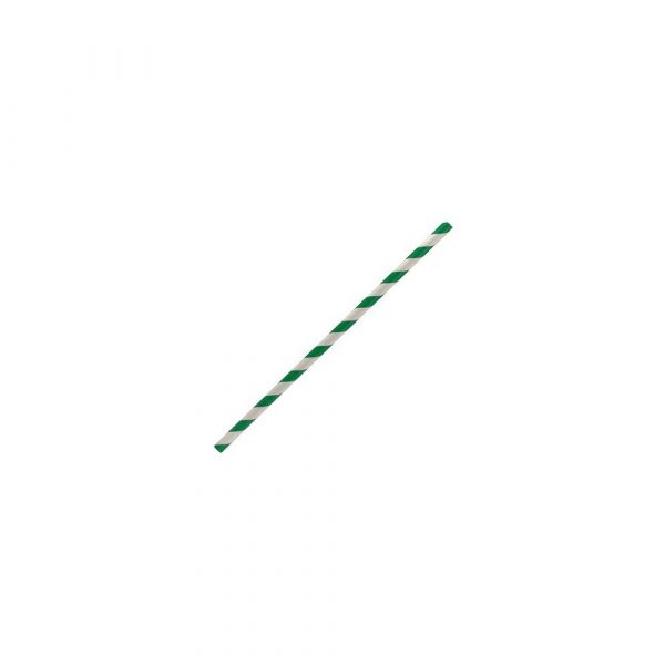 Bio_Packaging_WA_Greenmark_Perth_Food_Takeaway_Packaging_6mm Standard Paper Straw Stripe Green