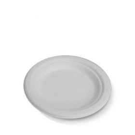 Bio_Packaging_WA_Greenmark_Perth_Food_Takeaway_Packaging_7" Sugarcane Round Plate-White