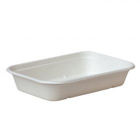 Bio_Packaging_WA_Greenmark_Perth_Food_Takeaway_Packaging_750ml White Sugarcane Tray