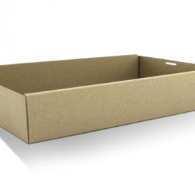 Bio_Packaging_WA_Greenmark_Perth_Paper_Takeaway_Packaging_Supplier_Brown Catering Tray 80mm - Large (L)