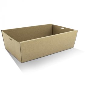 Bio_Packaging_WA_Greenmark_Perth_Paper_Takeaway_Packaging_Supplier_Brown Catering Tray 80mm- Medium (M)