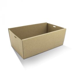 Bio_Packaging_WA_Greenmark_Perth_Paper_Takeaway_Packaging_Supplier_Brown Catering Tray 80mm - Small (S)