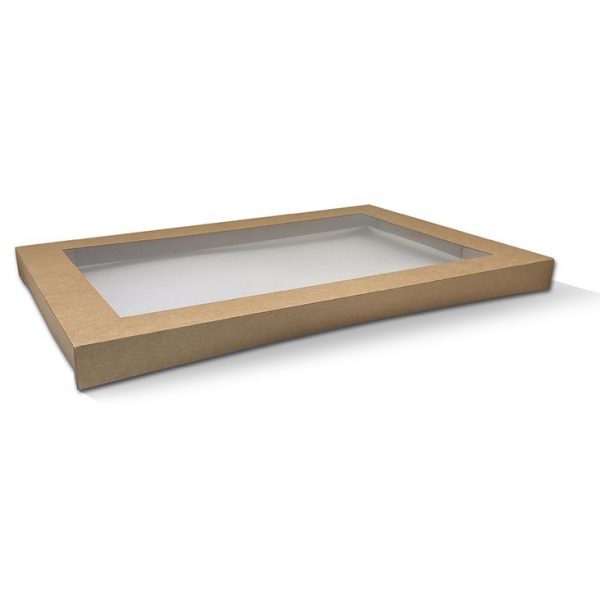 Bio_Packaging_WA_Greenmark_Perth_Paper_Takeaway_Packaging_Supplier_Kraft Catering Tray Lid - Medium (M)