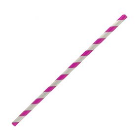 Bio_Packaging_WA_Greenmark_Perth_Paper_Takeaway_Packaging_Supplier_Paper Straw Regular (R) - Pink Stripe