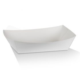 Bio_Packaging_WA_Greenmark_Perth_Paper_Takeaway_Packaging_Supplier_White Tray 4 - Cardboard Large (L)