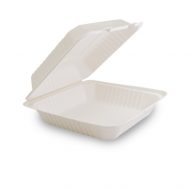 Bio_Packaging_WA_Greenmark_Perth_Food_Takeaway_Packaging_9" 1-Compartment White Clamshell