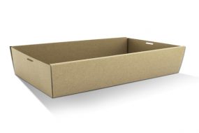 Bio_Packaging_WA_Greenmark_Perth_Paper_Takeaway_Packaging_Supplier_Brown Catering Tray 80mm - Large (L)