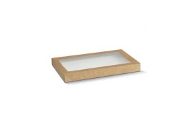 Bio_Packaging_WA_Greenmark_Perth_Paper_Takeaway_Packaging_Supplier_Kraft Catering Tray Lid - Small (S)